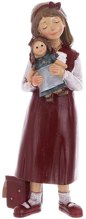 Декоративная фигурка в стиле Ретро Девочка с Куклой 21 см