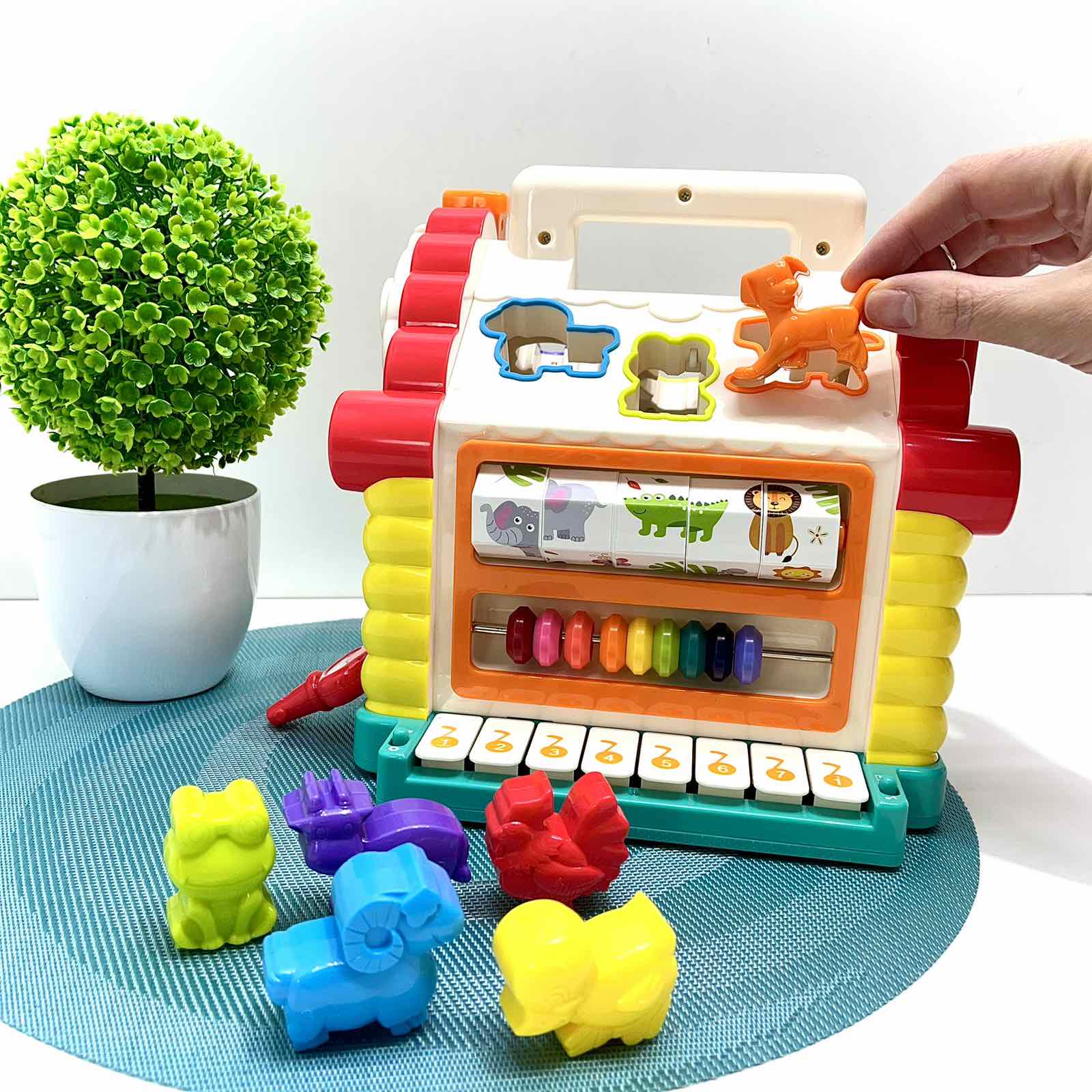 Cортер Hola Развивающий теремок музыка/свет/звуки животных (9196) - фото 7