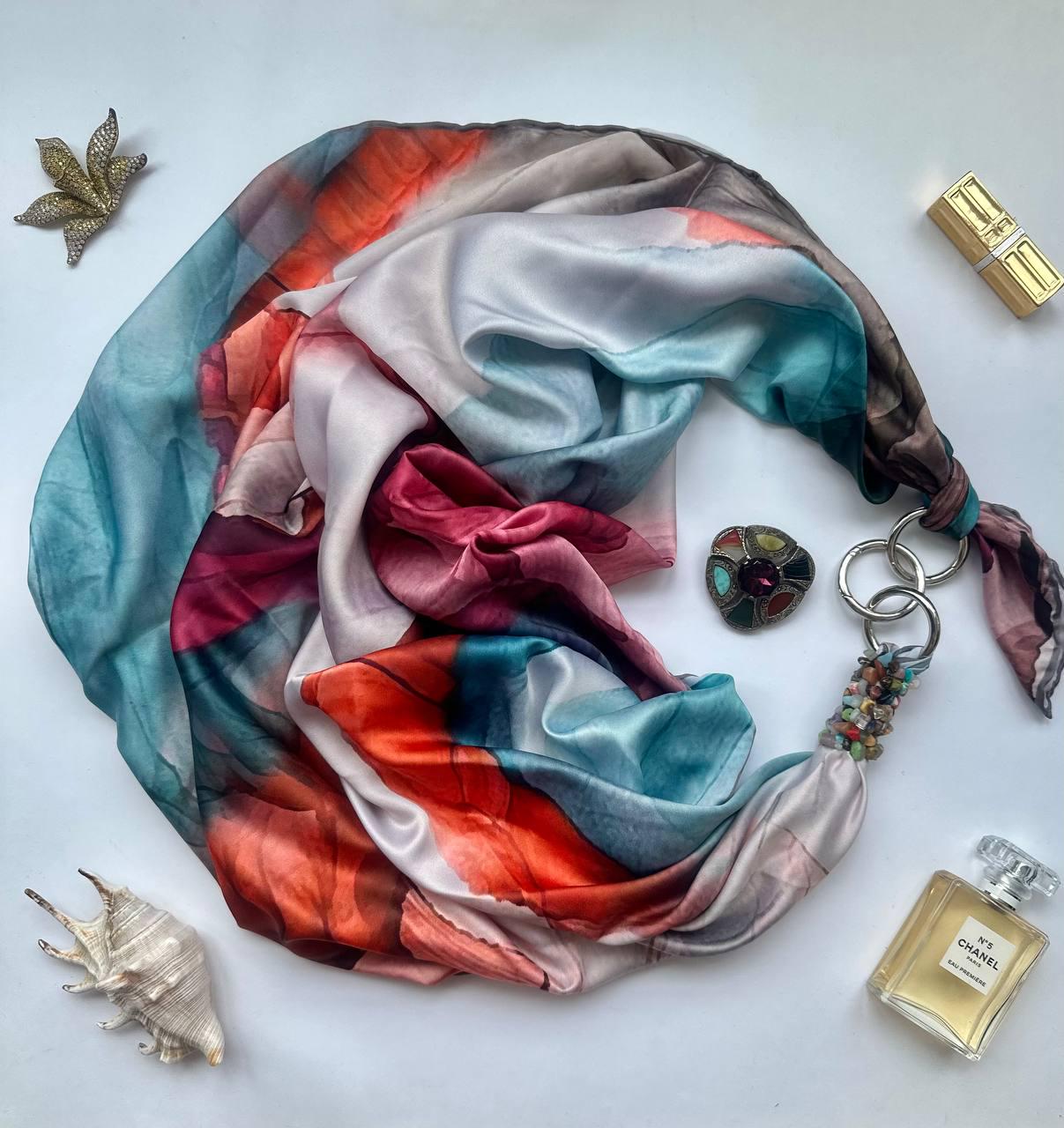 Платок My Scarf Яркие мечты украшены ассортихруральными камнями (27207674)