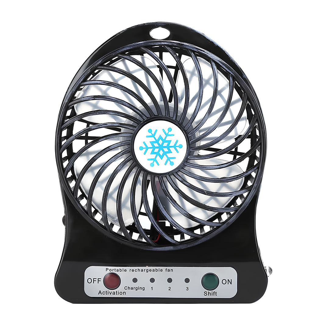 Настольный вентилятор Mini Fan USB аккумуляторный Черный (5fc696b1)
