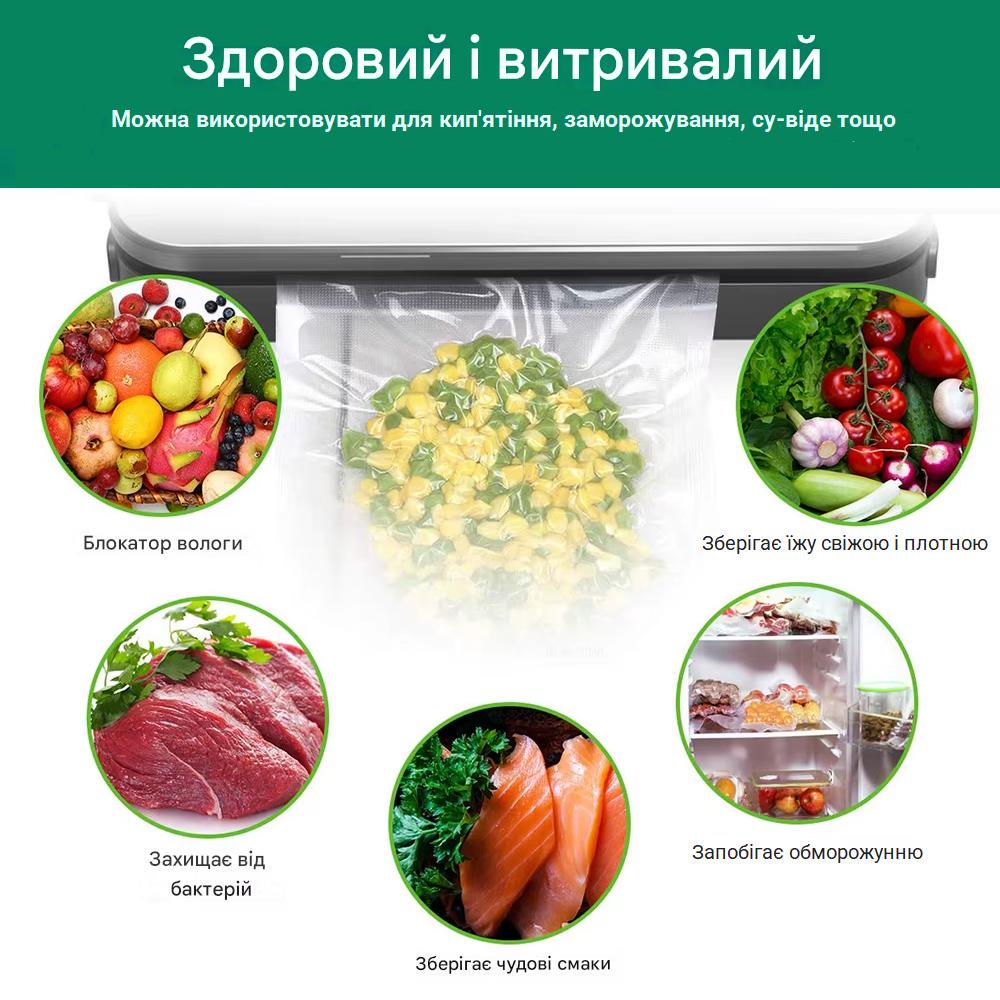 Термоупаковка для вакууматора продуктов рифленые 20 см 5 м Transparent (200305) - фото 9 Термоупаковка для вакууматора продуктов рифленые 20 см 5 м Transparent (200305) - фото 9