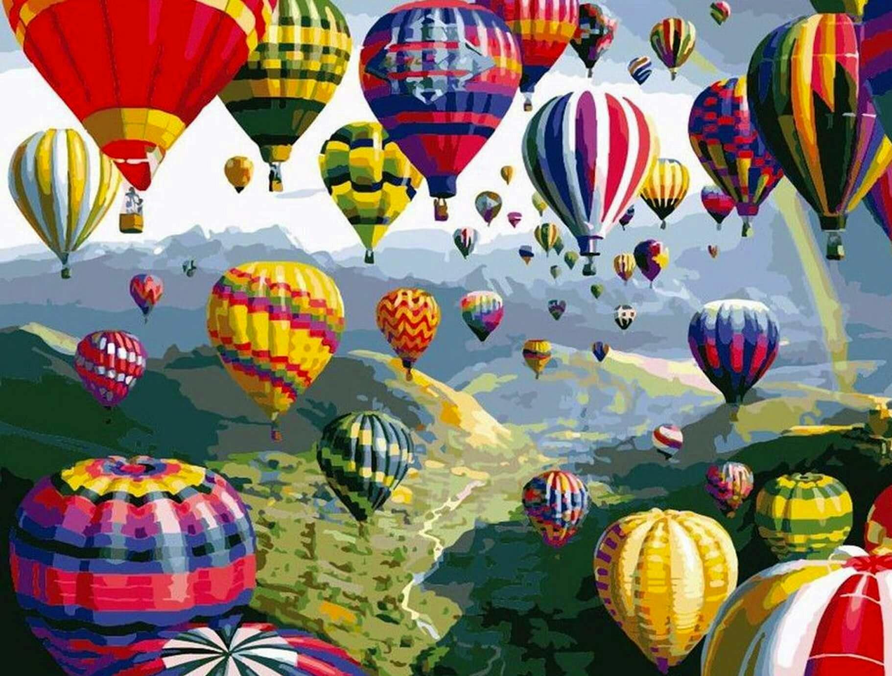 Алмазная мозаика на подрамнике MyArt Полет на воздушном шаре 40x50 см (TN942)