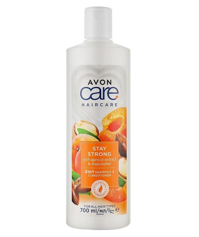 Шампунь для волос Avon Care 2в1 с экстрактом абрикоса и маслом ши 700 мл (17630)