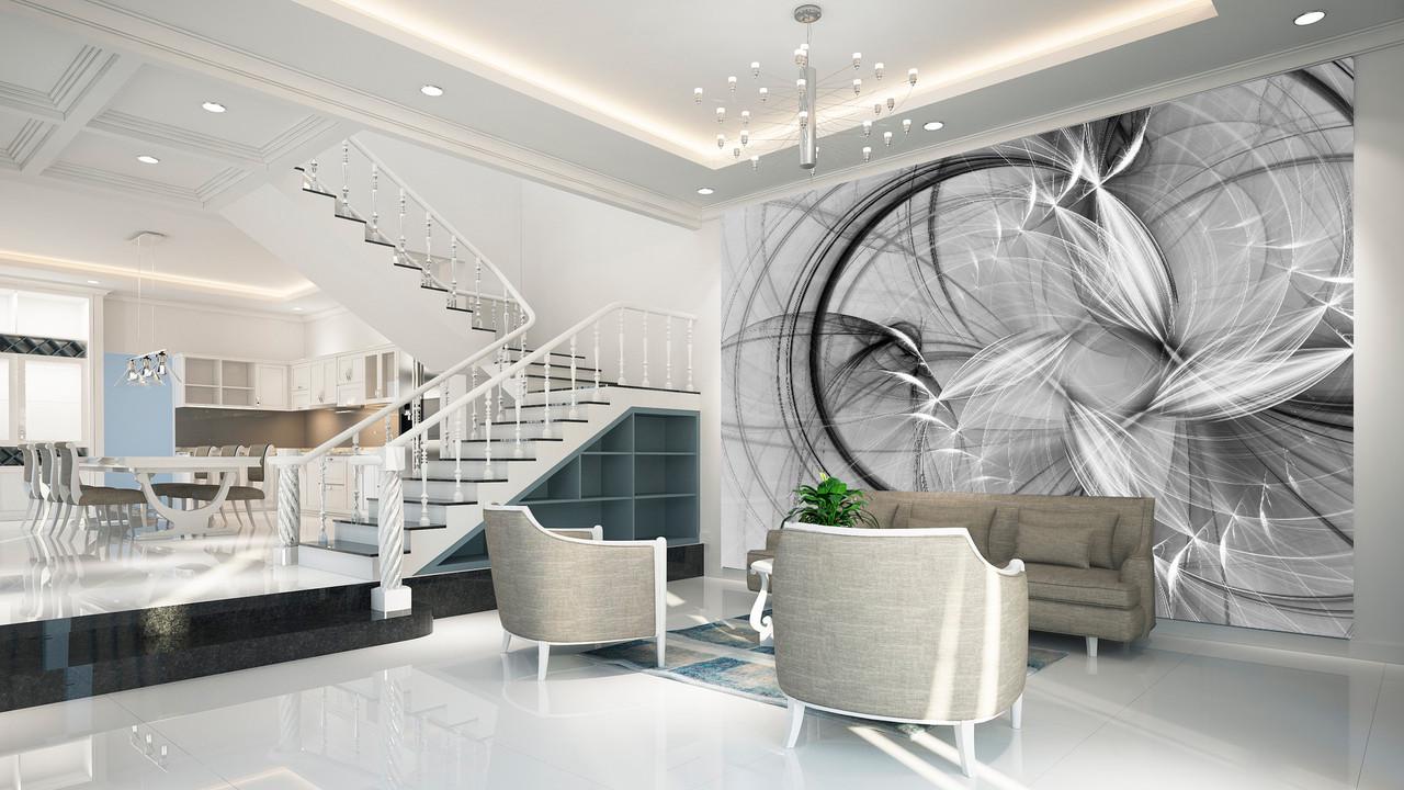 Фотообои флизелиновые абстракция для спальни/зала/кухни Концентрические окружности