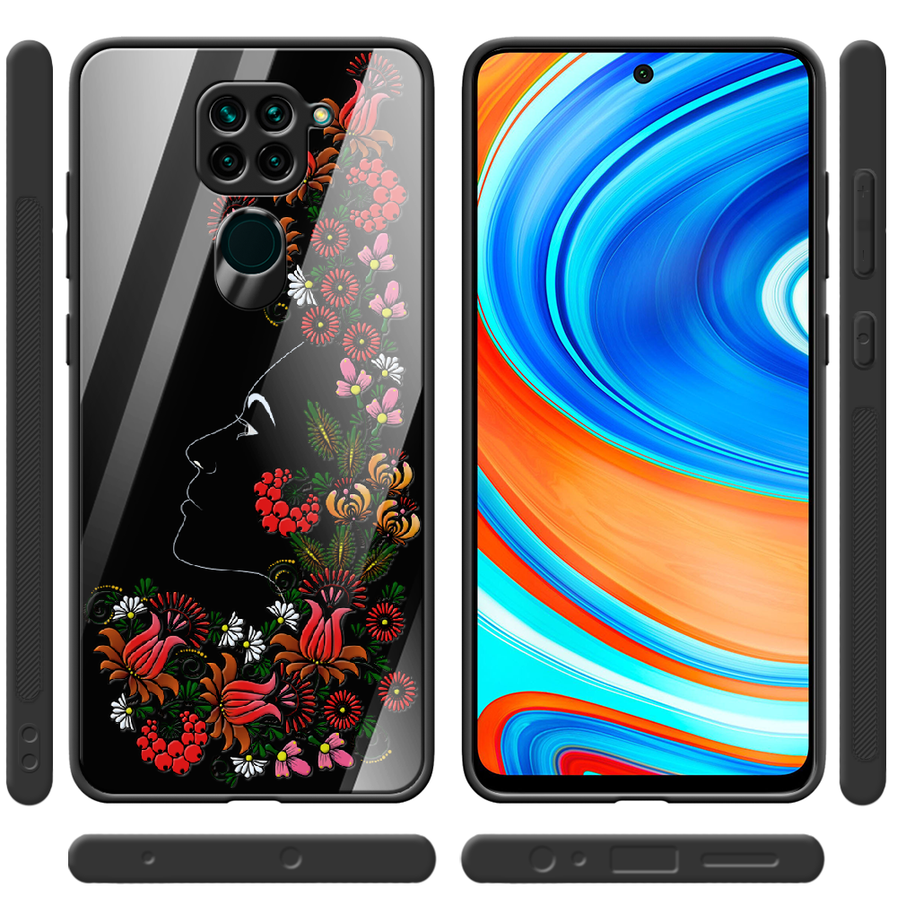 Чохол Boxface Xiaomi Redmi Note 9 3D Ukrainian Muse Чорний силікон зі склом (39801-bk64-40102) - фото 2