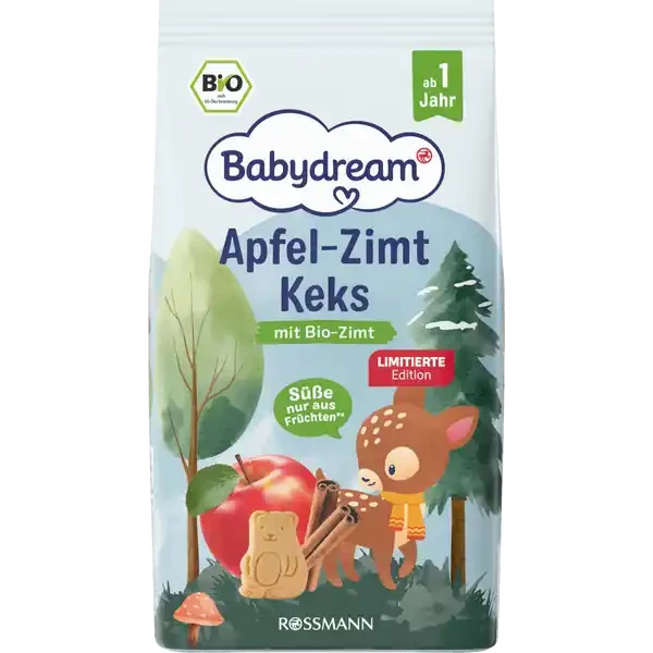 Спельтовое печенье Babydream с яблоком и корицей для детей с 12 месяцев 125 г (2898161075) Спельтовое печенье Babydream с яблоком и корицей для детей с 12 месяцев 125 г (2898161075)