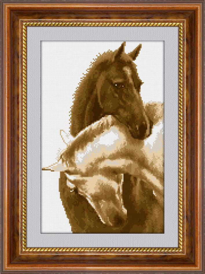 Алмазная мозаика Dream Art Пара лошадей 28x43 см (DA.30306)
