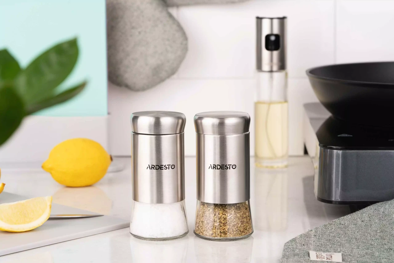 Набор емкостей для специй ARDESTO Gemini нержавеющая сталь 2x140 мл Прозрачный (AR1511SS) - фото 7