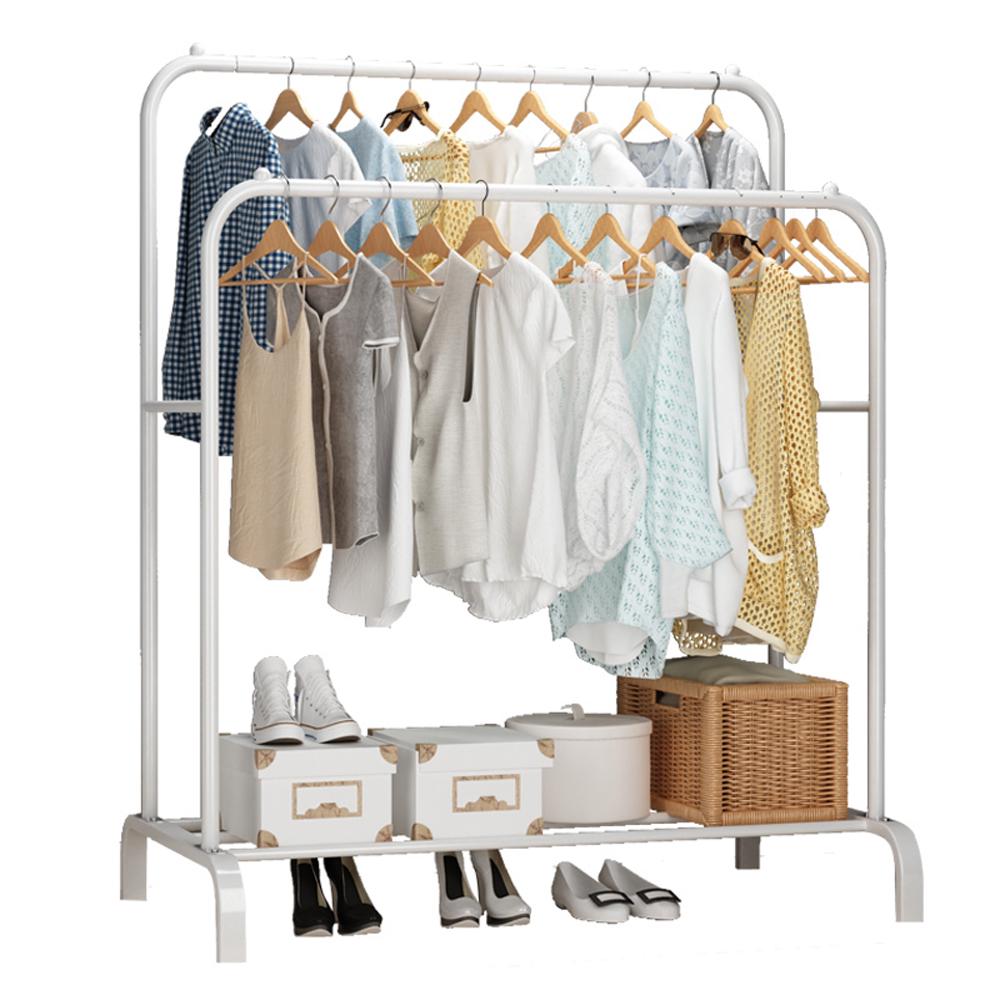 Стойка для одежды и обуви Clothes Rack Double CR-01 двойная Белый (SS-01) - фото 2