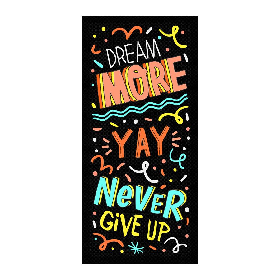 Полотенце с принтом Dream more yay never give up 150х70 см (PLB_21J005)