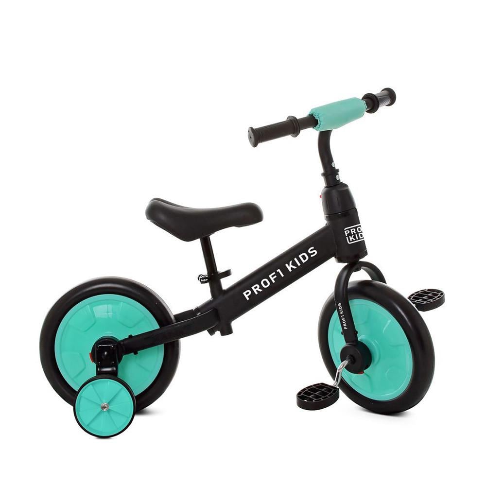 Биговел-велосипед детский PROFI KIDS MBB 1012-1 на стальной раме с педалями с EVA колесами 12" Черный (150-7-MBB 1012-1)
