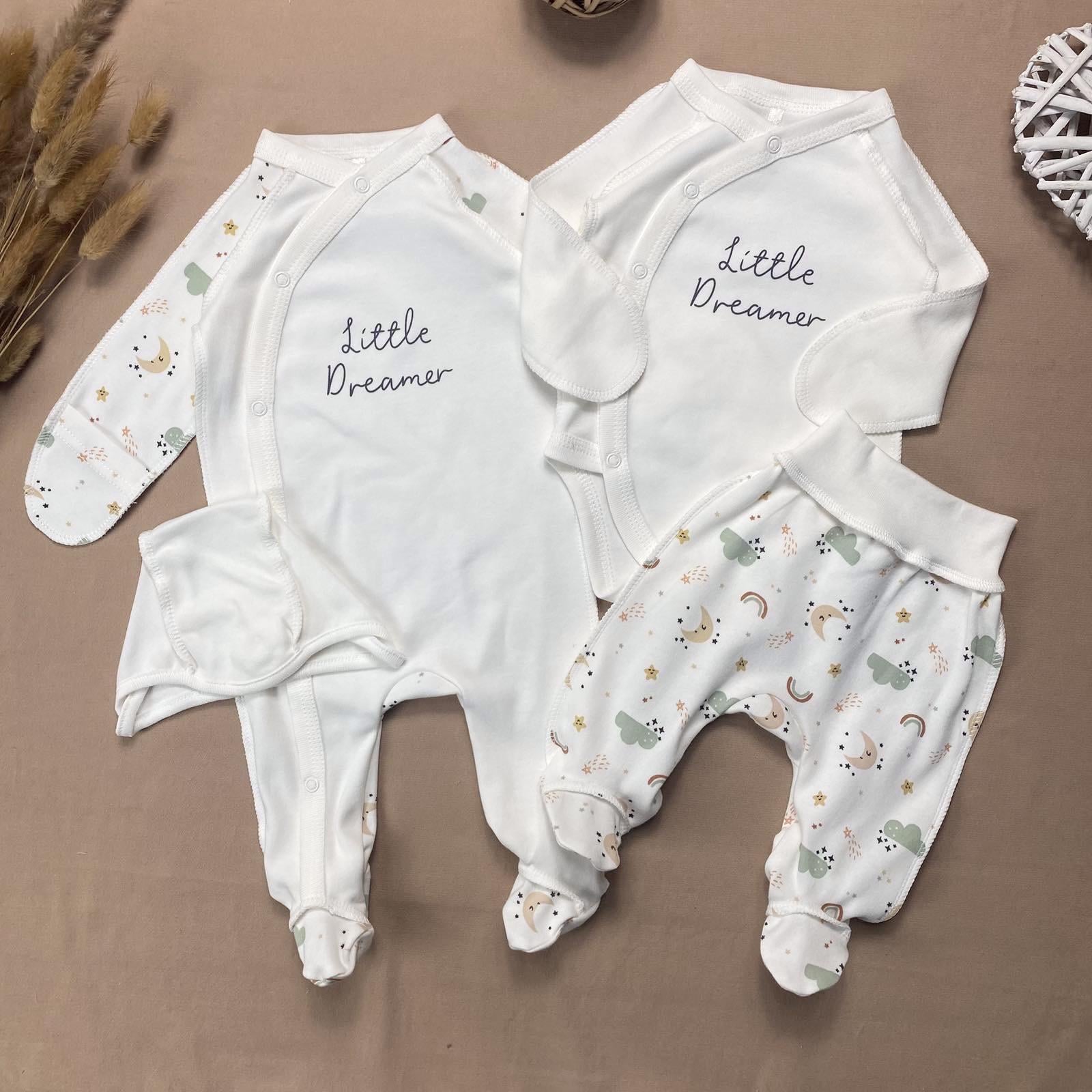 Комплект с человечком RoyalBaby Little Dreamer интерлок р. 56 4 шт. Молочный (143776-19236)