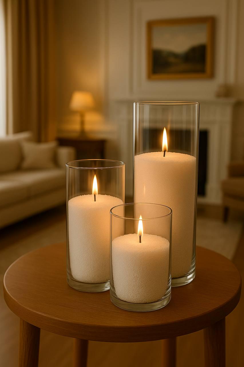 Комплект насыпных свечей 15/26/38 см