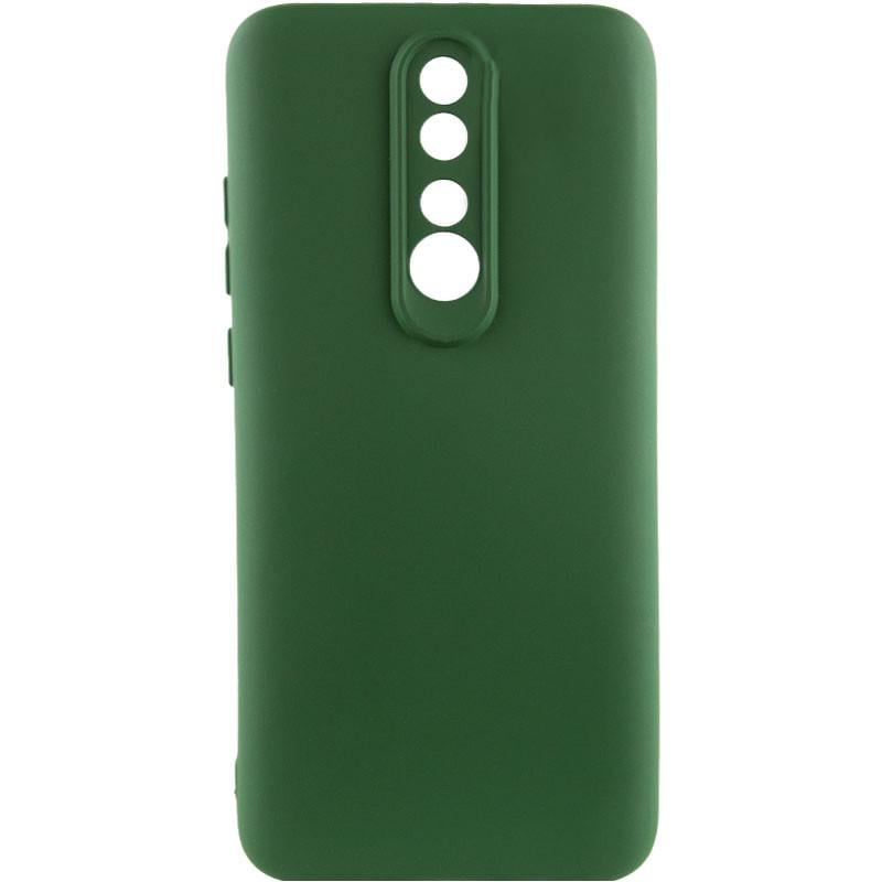 Противоударный чехол TPU GETMAN Liquid Silk Full Camera для Xiaomi Redmi 8 Зеленый / Dark green