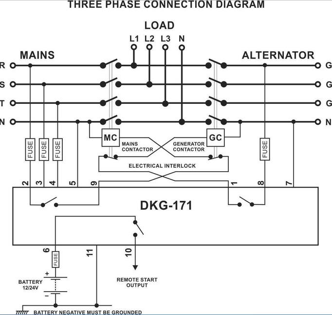 Контроллер автоматического ввода резерва DATAKOM DKG-171 - фото 4