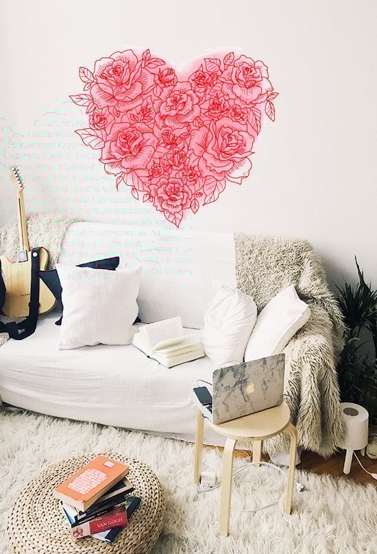 Наліпка вінілова 3D Zatarga Серце з троянд 500x430 мм Червоний (1198040536) Наліпка вінілова 3D Zatarga Серце з троянд 500x430 мм Червоний (1198040536)