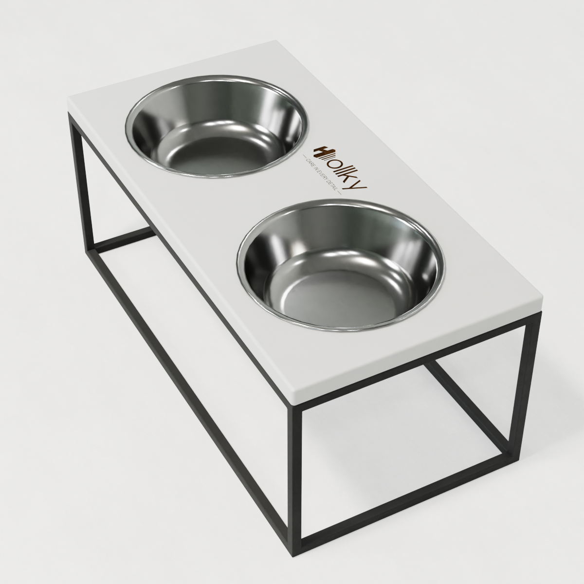 Миски на підставці для великих собак Hollky Base XL20 2х1,8 л (BXL20-522620-GRWH) - фото 3 Миски на підставці для великих собак Hollky Base XL20 2х1,8 л (BXL20-522620-GRWH) - фото 3