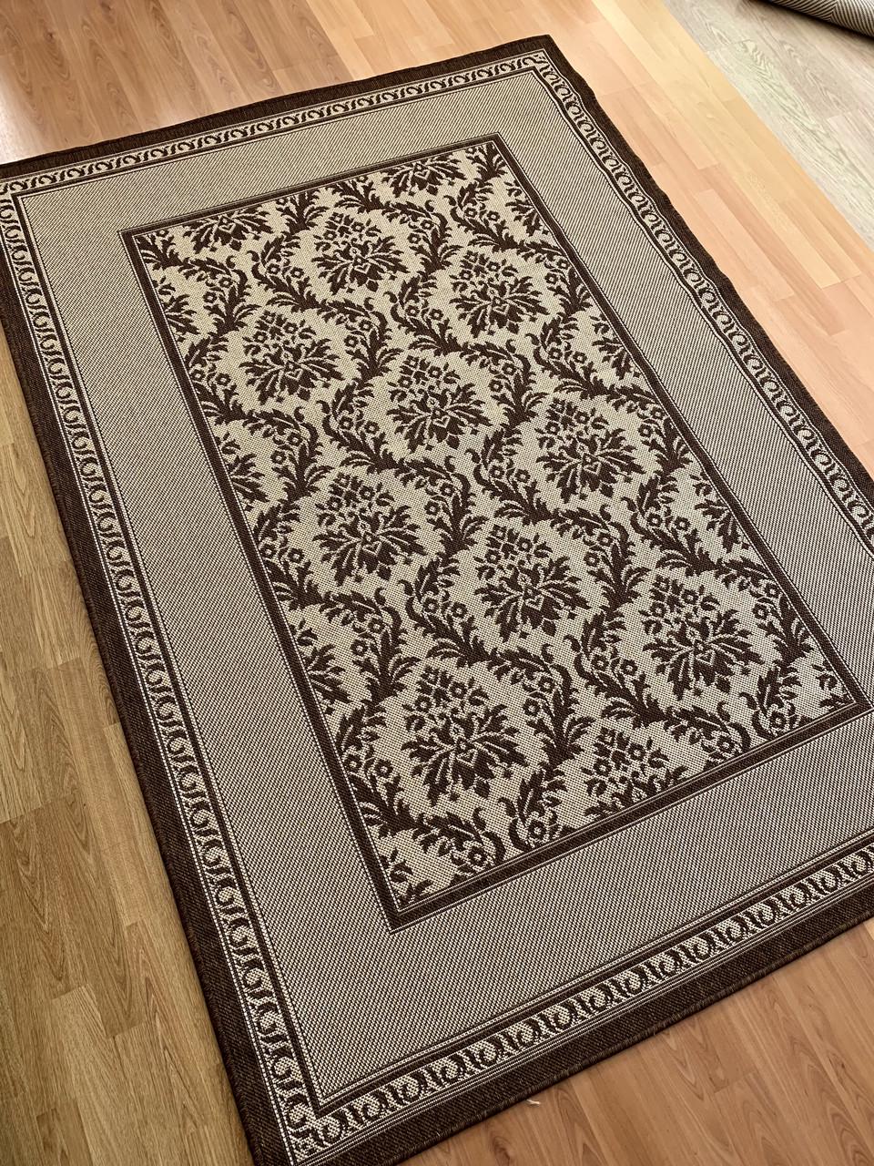 Килим безворсовий абстрактний рогожка прямокутний 80х150 см Бежевий (2641349663) - фото 7 Килим безворсовий абстрактний рогожка прямокутний 80х150 см Бежевий (2641349663) - фото 7