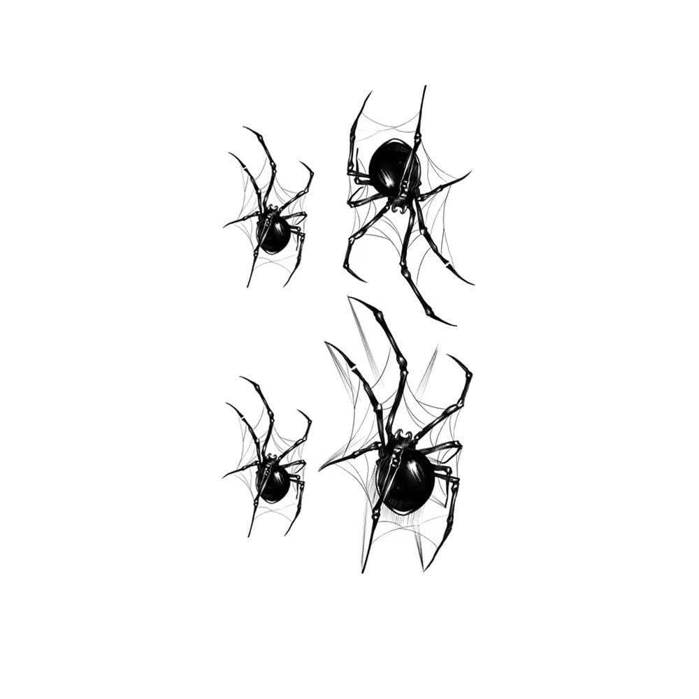 Временная татуировка Пауки для тела сет 6х10,5 см Черный (3000003848) Временная татуировка Пауки для тела сет 6х10,5 см Черный (3000003848)