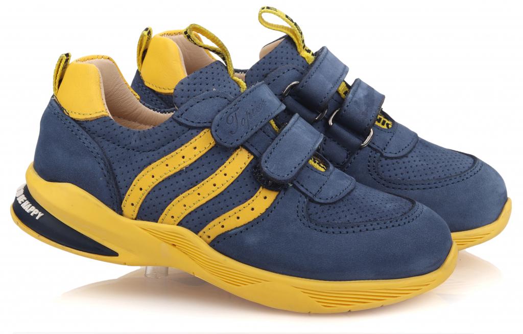Кроссовки Topitop для мальчиков 618 нубук р. 23 Сине-желтый