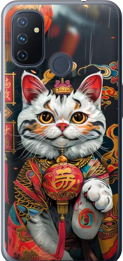 Чехол на OnePlus Nord N100 China Cat v2 (6135u-2130-42517) Чехол на OnePlus Nord N100 China Cat v2 (6135u-2130-42517)