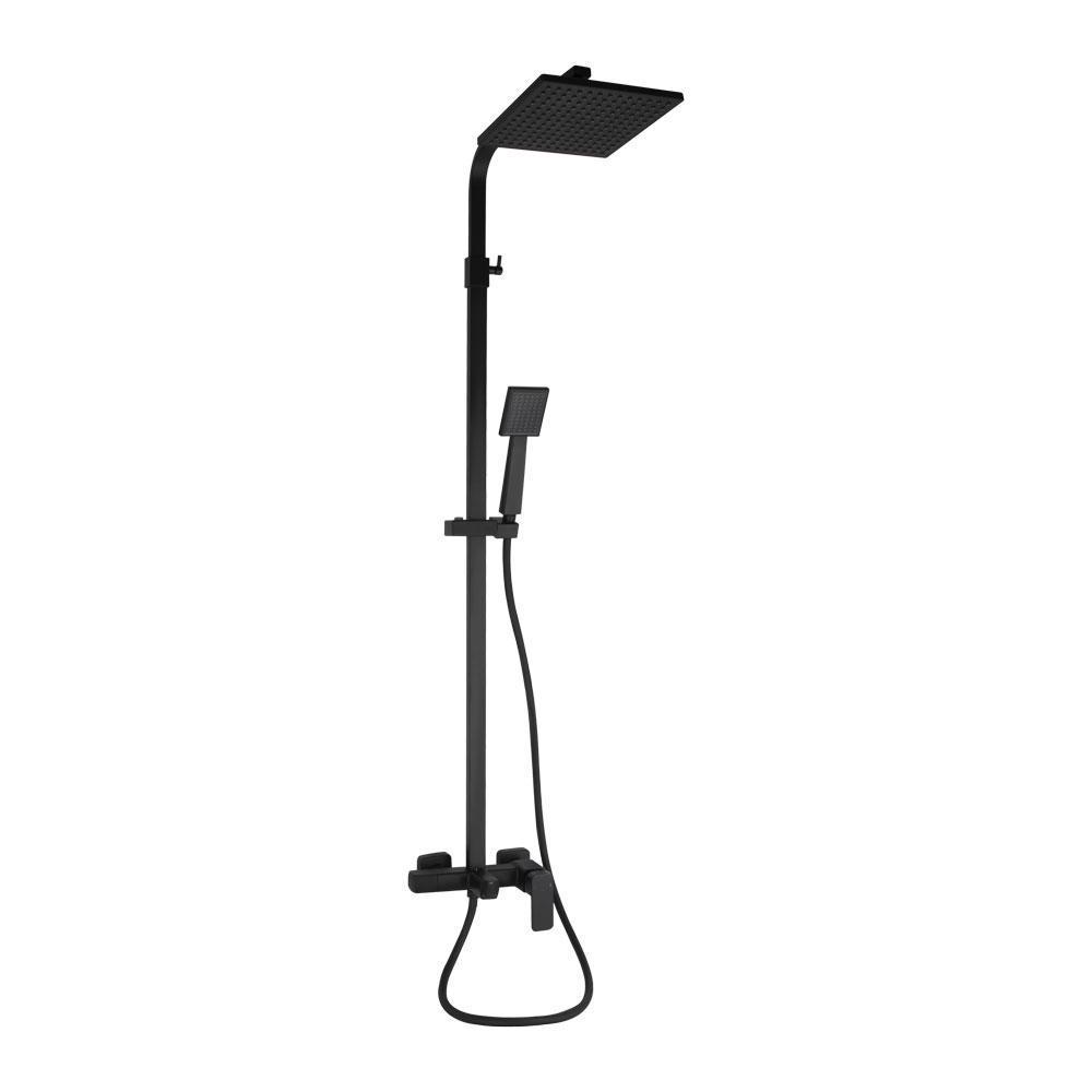 Душевая система для кабины Qtap Capricorn 53103KNB на три потребителя с изливом Black matt (SD00047516)