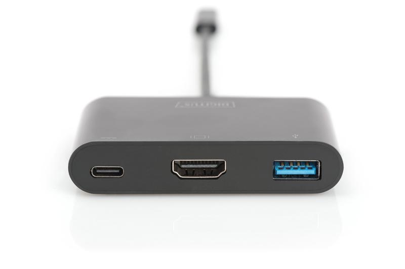 Адаптер Digitus USB-C-HDMA 2xUSB Черный (ERC-DA-70855) - фото 4