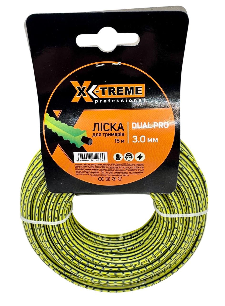 Леска для мотокосы X-Treme DUAL PRO 3,0 мм × 15 м квадрат зубчатый армированный (2932986900)