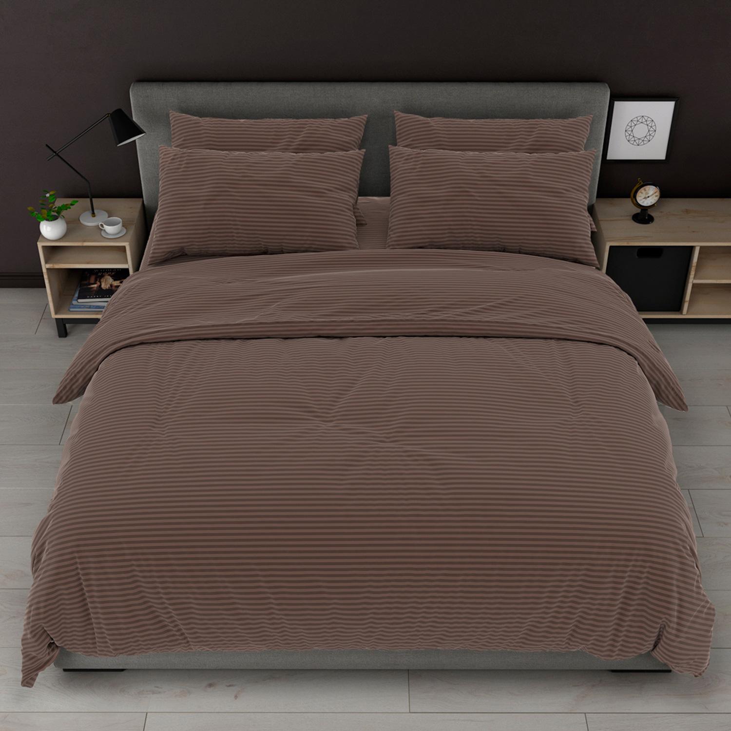 Комплект постільної білизни LoveYouНоме Смужка Gold євро бязь Шоколадний (7366) - фото 1 Комплект постільної білизни LoveYouНоме Смужка Gold євро бязь Шоколадний (7366) - фото 1