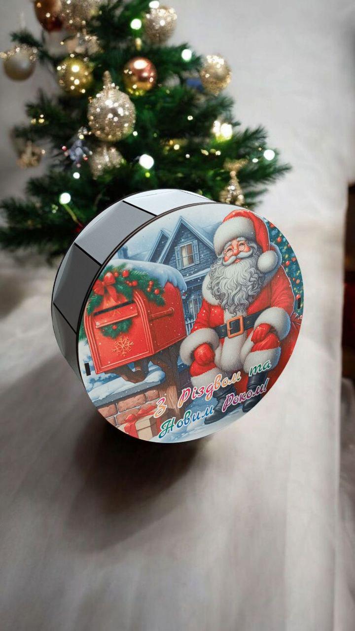 Коробка деревянная новогодняя под наполнения сладостями для детей d 20 см (143) Коробка деревянная новогодняя под наполнения сладостями для детей d 20 см (143)