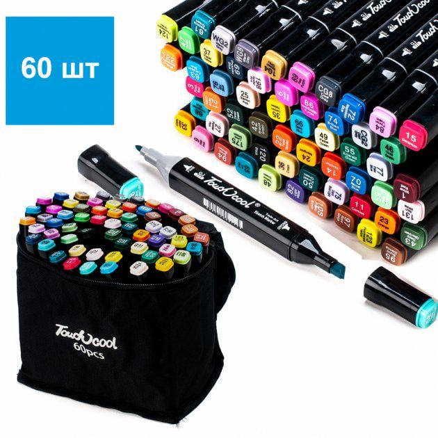 Маркеры для скетчинга по номерам Touch Coco 60 шт. (JM60) - фото 4 Маркеры для скетчинга по номерам Touch Coco 60 шт. (JM60) - фото 4