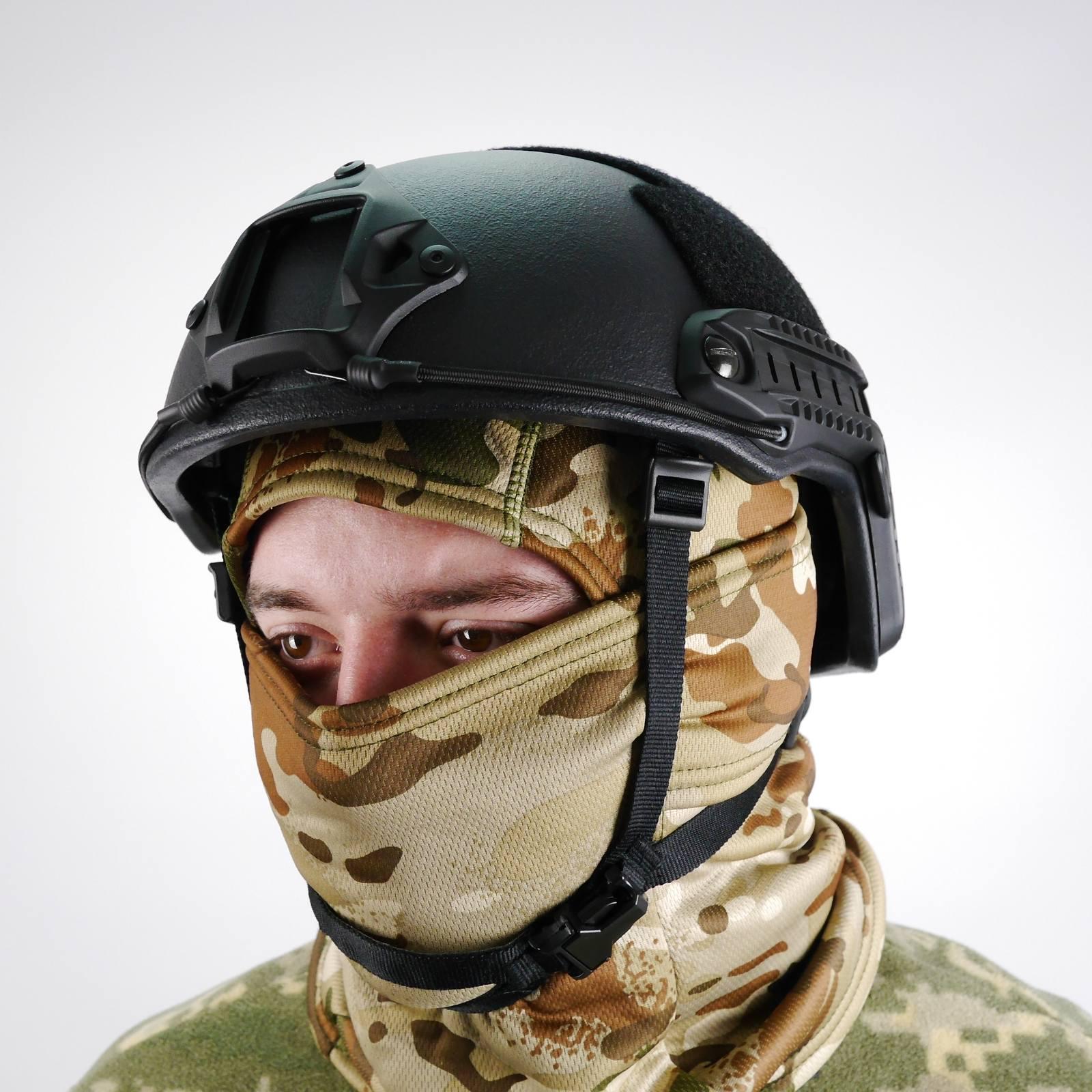 Шолом балістичний FAST Helmet 1 клас захисту ДСТУ рівня NIJ IIIA Black