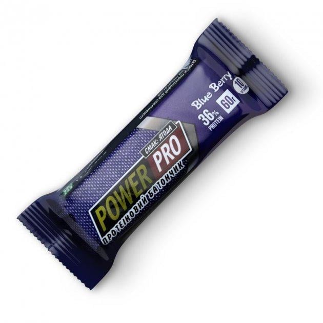 Протеиновый батончик глазированный POWER PRO 36% Голубая Ягода 60 г/20 (000003213)