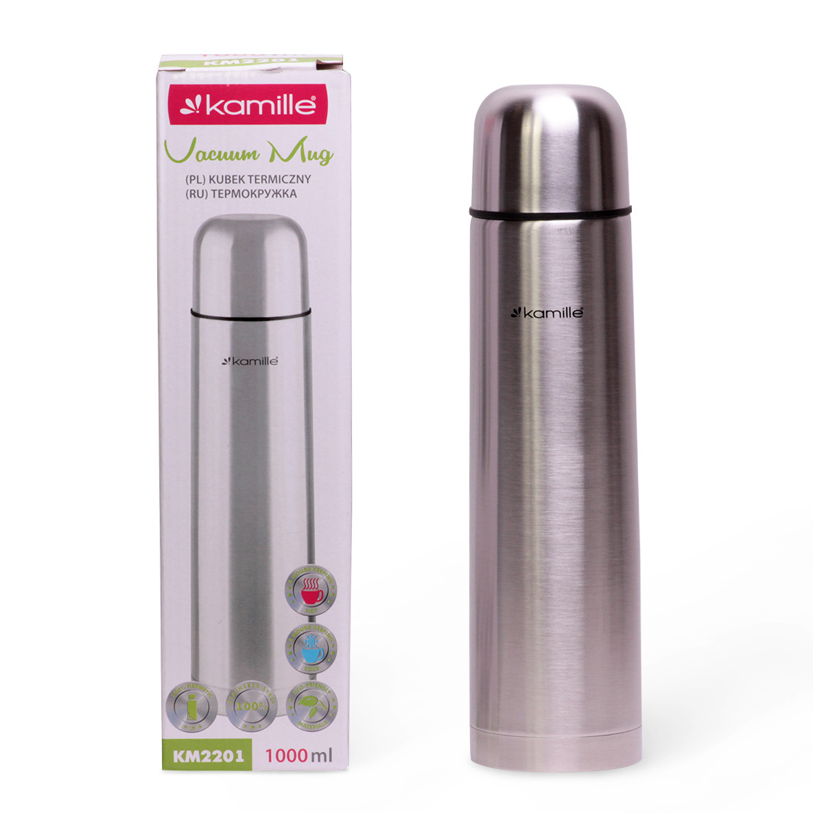 Термос Kamille 1000 мл из нержавеющей стали KM-2201