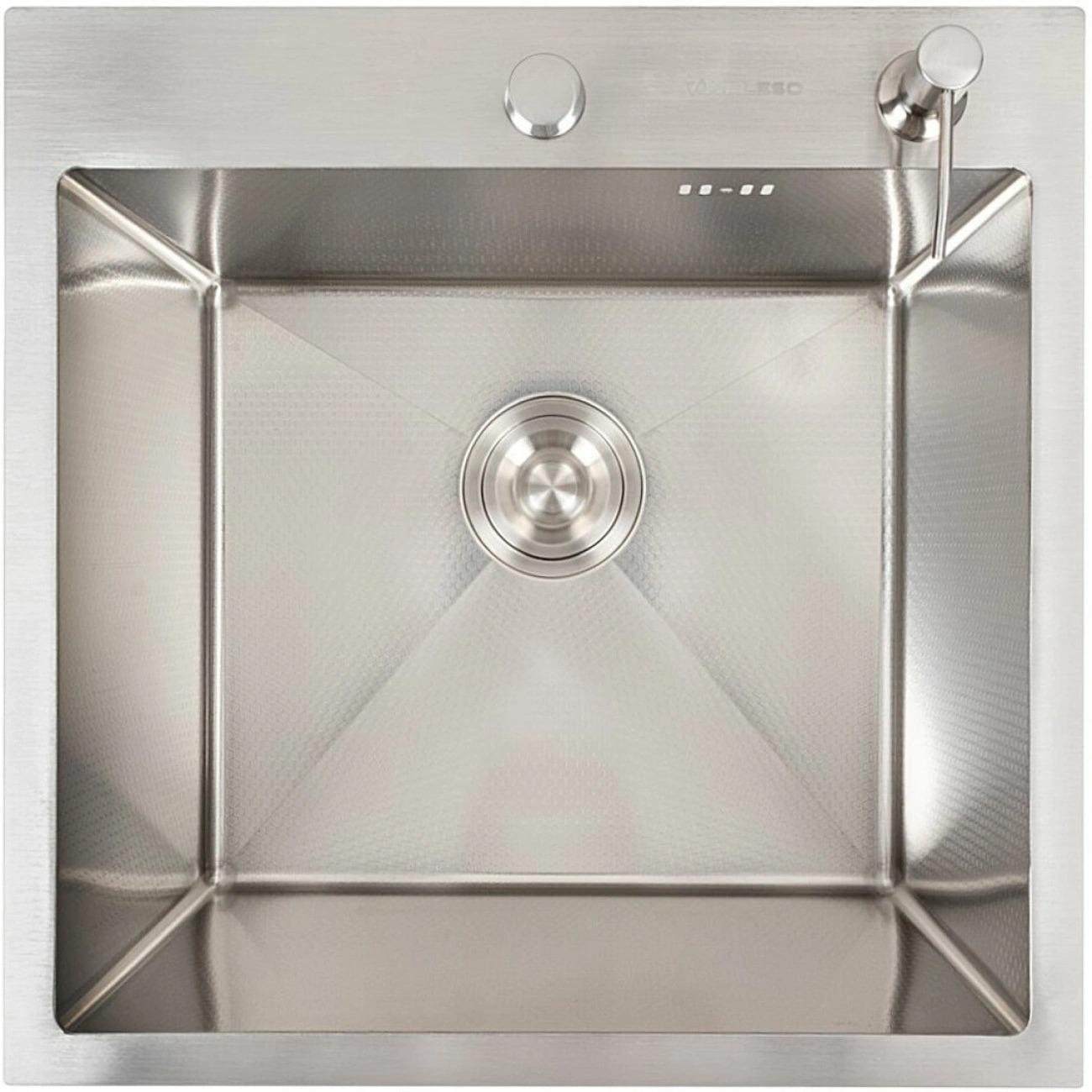 Мийка Valeso Handmade з товстої сталі з дозатором 3,0/0,8 50x50 см (28103794)