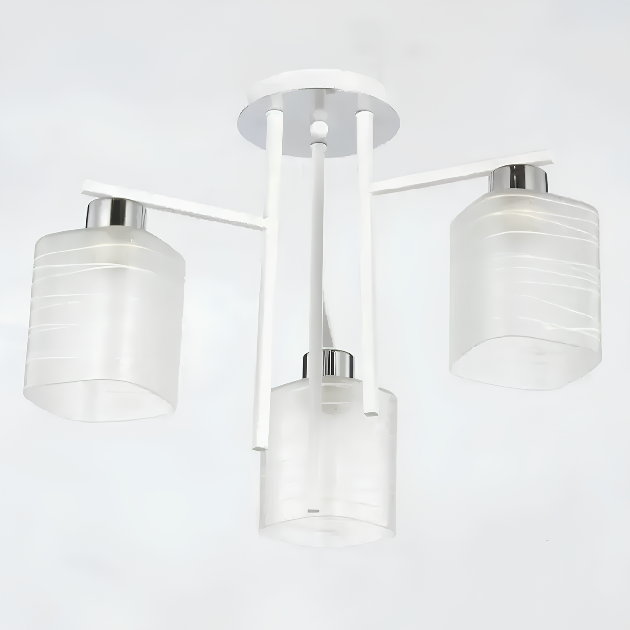 Люстра Valeso на три квадратні плафони під лампу Е27 Білий (V 6247-3 WH)