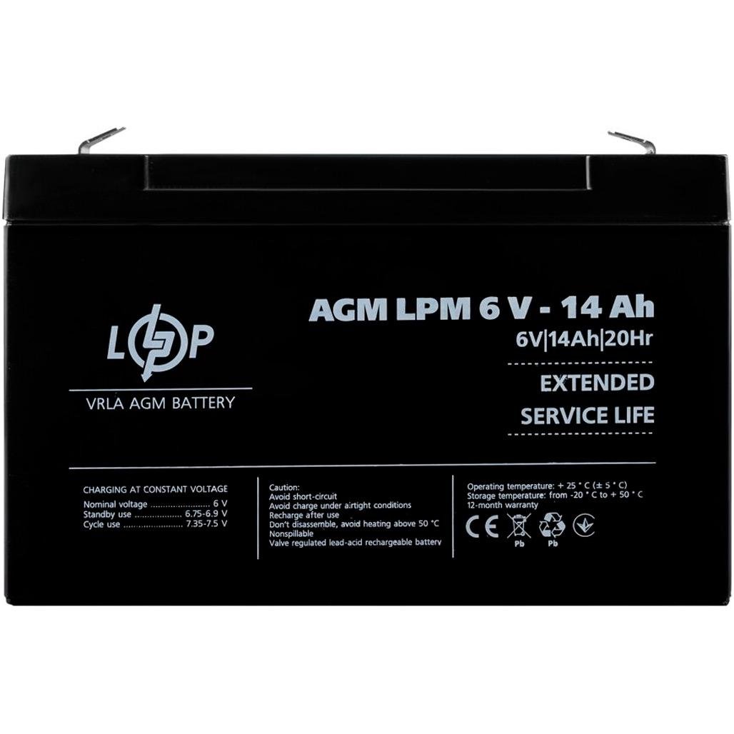 Акумулятор для ДБЖ LogicPower AGM LPM 6V/14 Ah (4160)