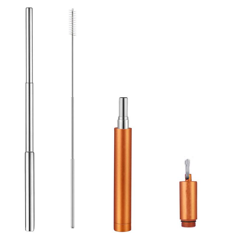 Многоразовая металлическая трубочка SUNROZ Metal Straw для напитков в футляре Золотистый (SUN4443) Многоразовая металлическая трубочка SUNROZ Metal Straw для напитков в футляре Золотистый (SUN4443)