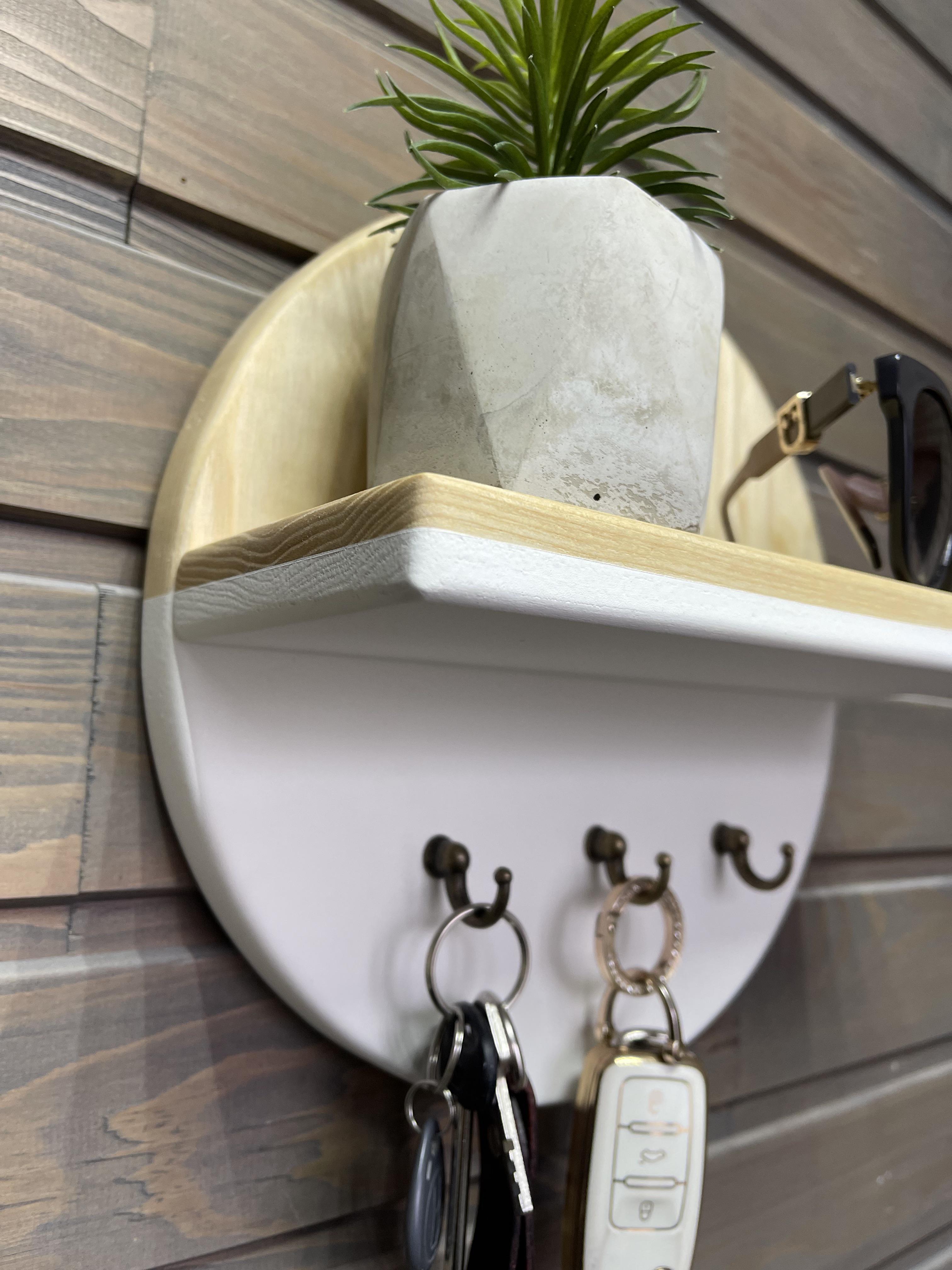 Ключница настенная из ясеня 25 см Белый - фото 6 Ключница настенная из ясеня 25 см Белый - фото 6