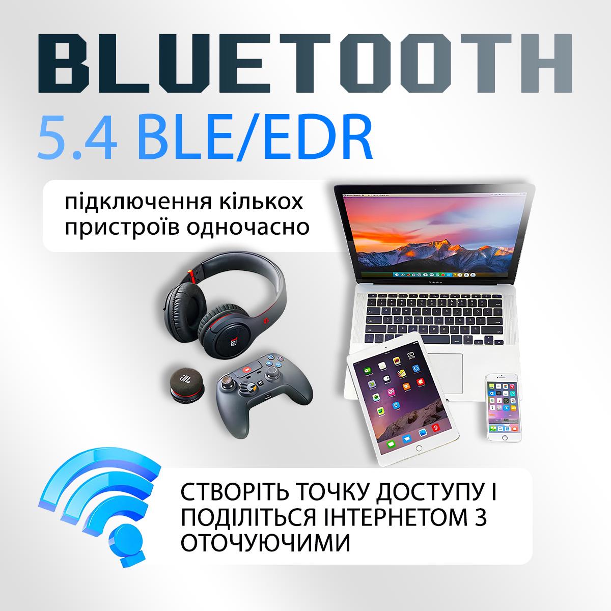 Адаптер Bluetooth Wi-Fi 5 ГГц USB 3.0 дводіапазонний Wi-Fi ресивер 2.4G/5G (29369) - фото 7 Адаптер Bluetooth Wi-Fi 5 ГГц USB 3.0 дводіапазонний Wi-Fi ресивер 2.4G/5G (29369) - фото 7