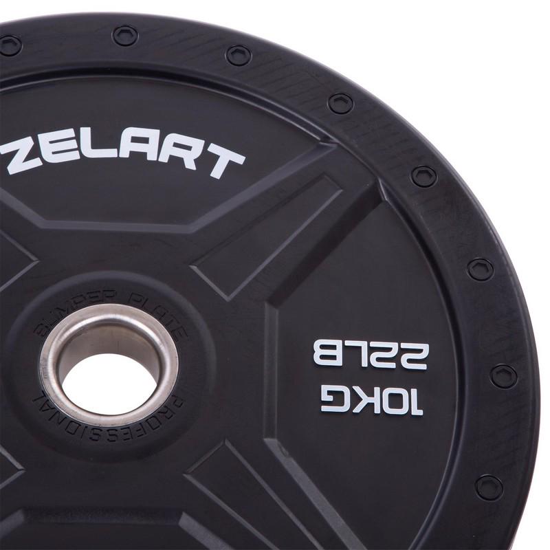 Диски Bumper Plates TA-2258 бамперные для кросфита 10 кг Черный (58363160) - фото 4