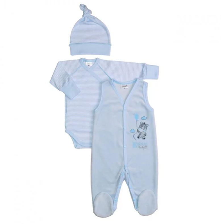 Комплект для новорожденных Zebra Baby Merry Bee 56 см Голубой (12421-1)