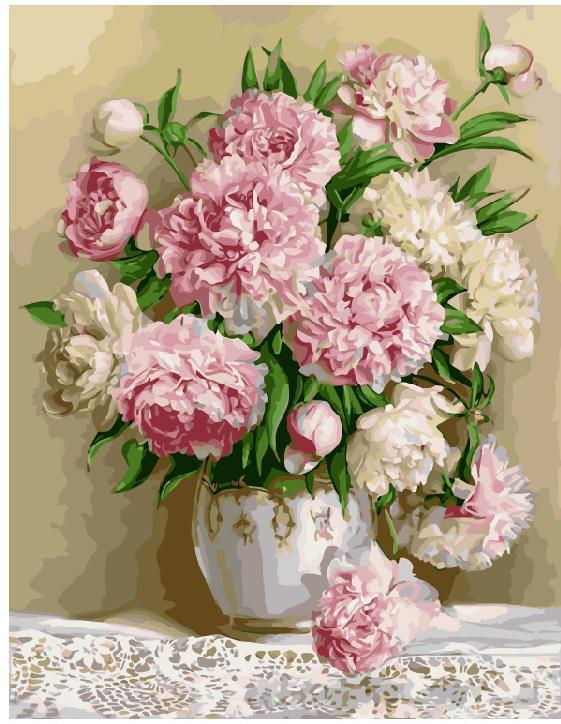 Картина по номерам Brushme Букет пионов 40x50 см (BK-GX8855) Картина по номерам Brushme Букет пионов 40x50 см (BK-GX8855)