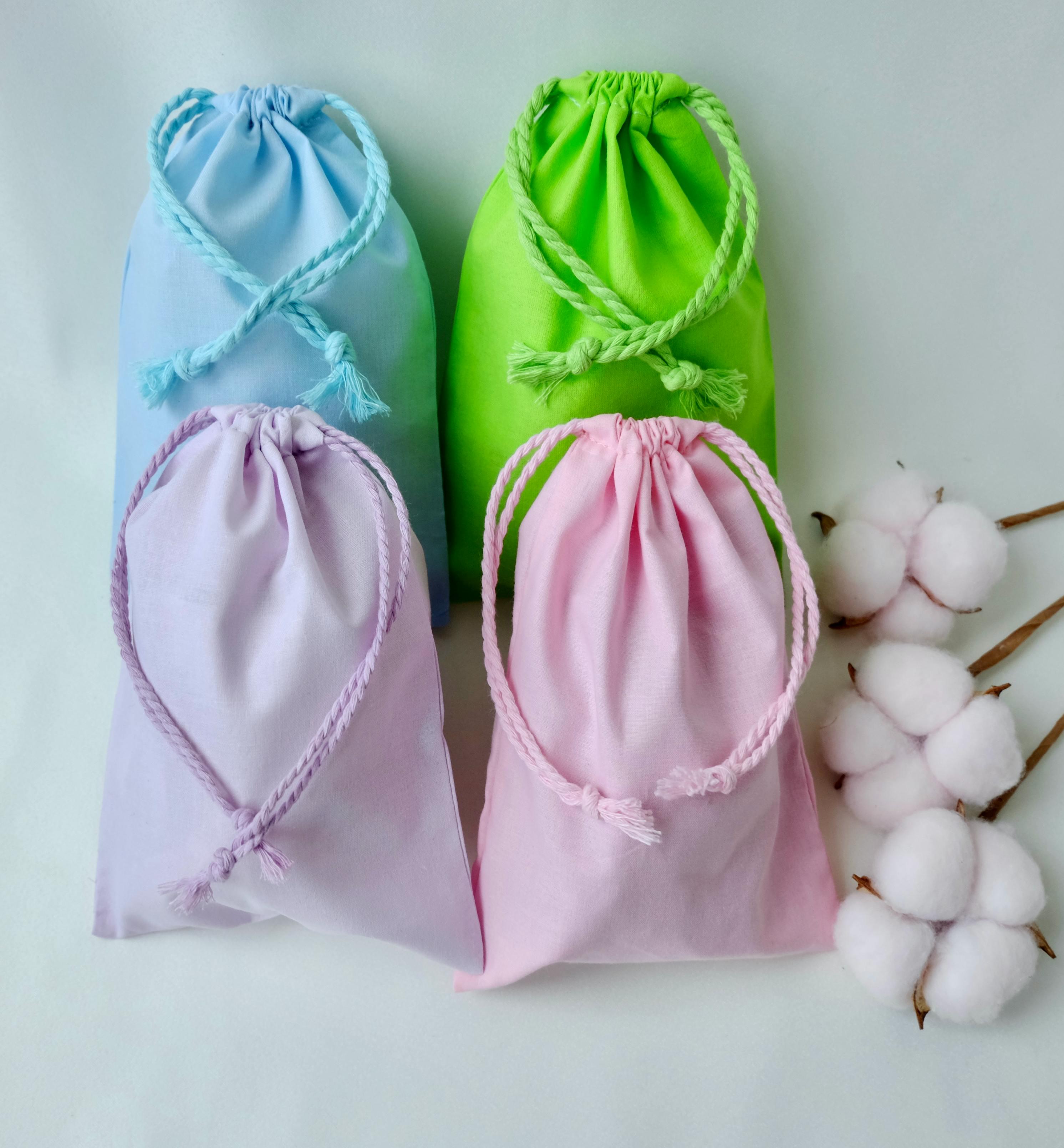 Набір текстильних мішків 20х15 см 4 шт. Різнокольоровий (29186778)