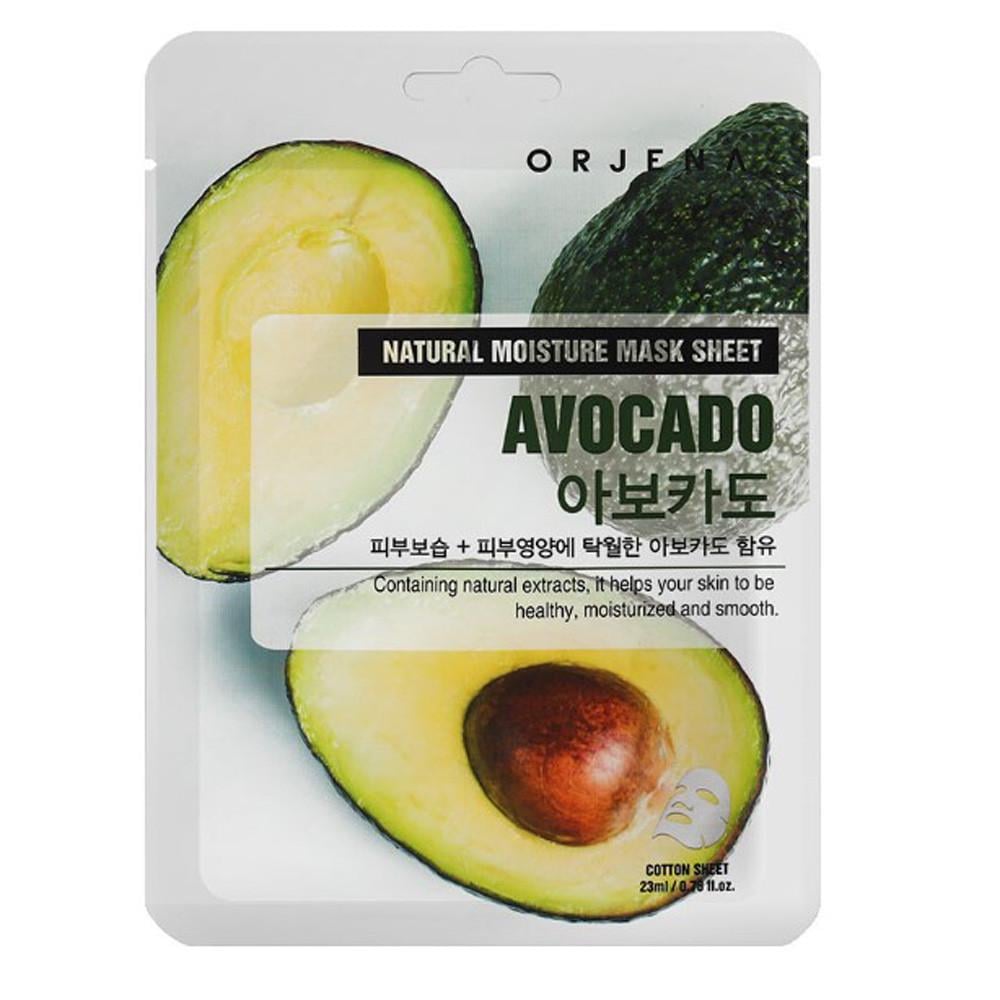 Маска тканевая для лица Orjena Natural Moisture Avocado Mask Sheet с экстрактом авокадо 23 мл (8809715720737)