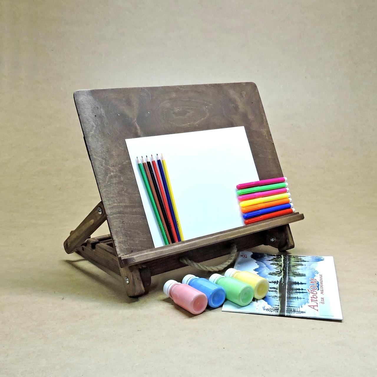 Мольберт из дерева Пикассо А3 настольный раскладной Капучино (МЛБ-000204) - фото 5 Мольберт из дерева Пикассо А3 настольный раскладной Капучино (МЛБ-000204) - фото 5