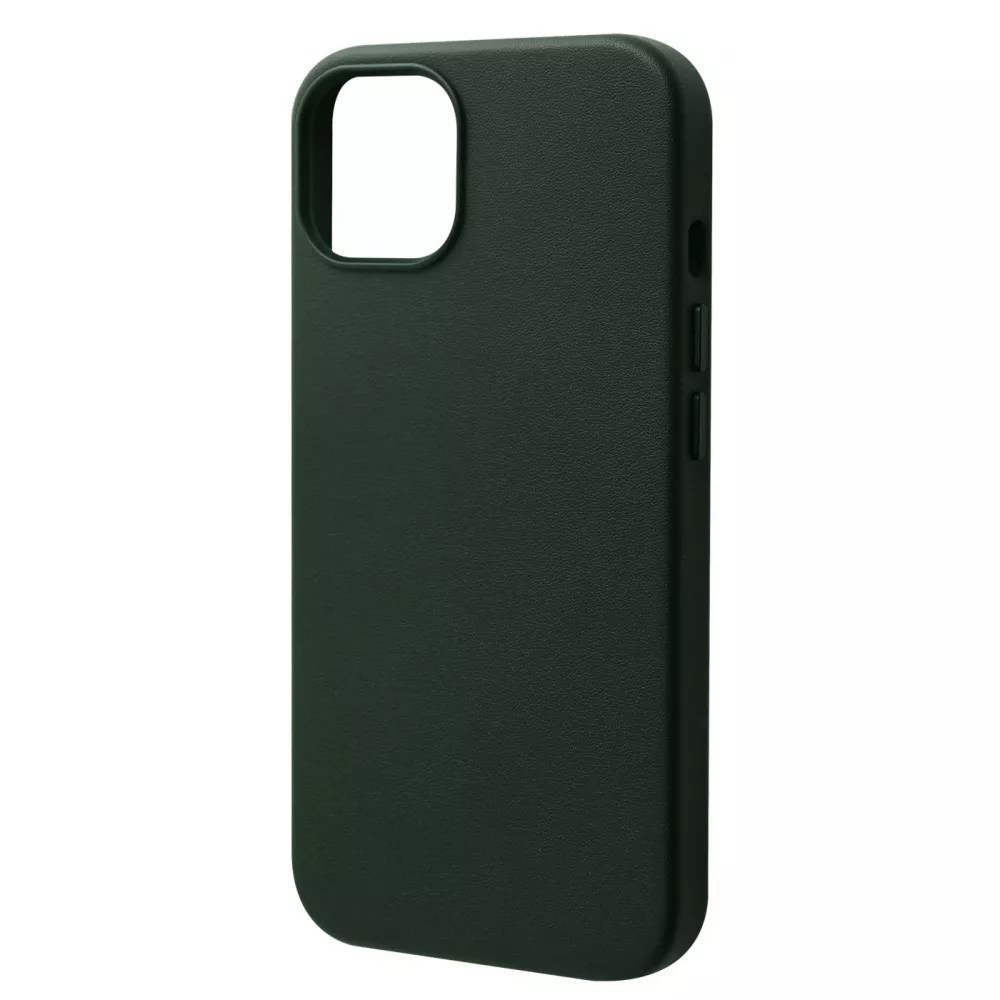 Чехол с магнитом WAVE Premium Leather Edition Case with MagSafe для iPhone 13 Sequoia Green (11169378)