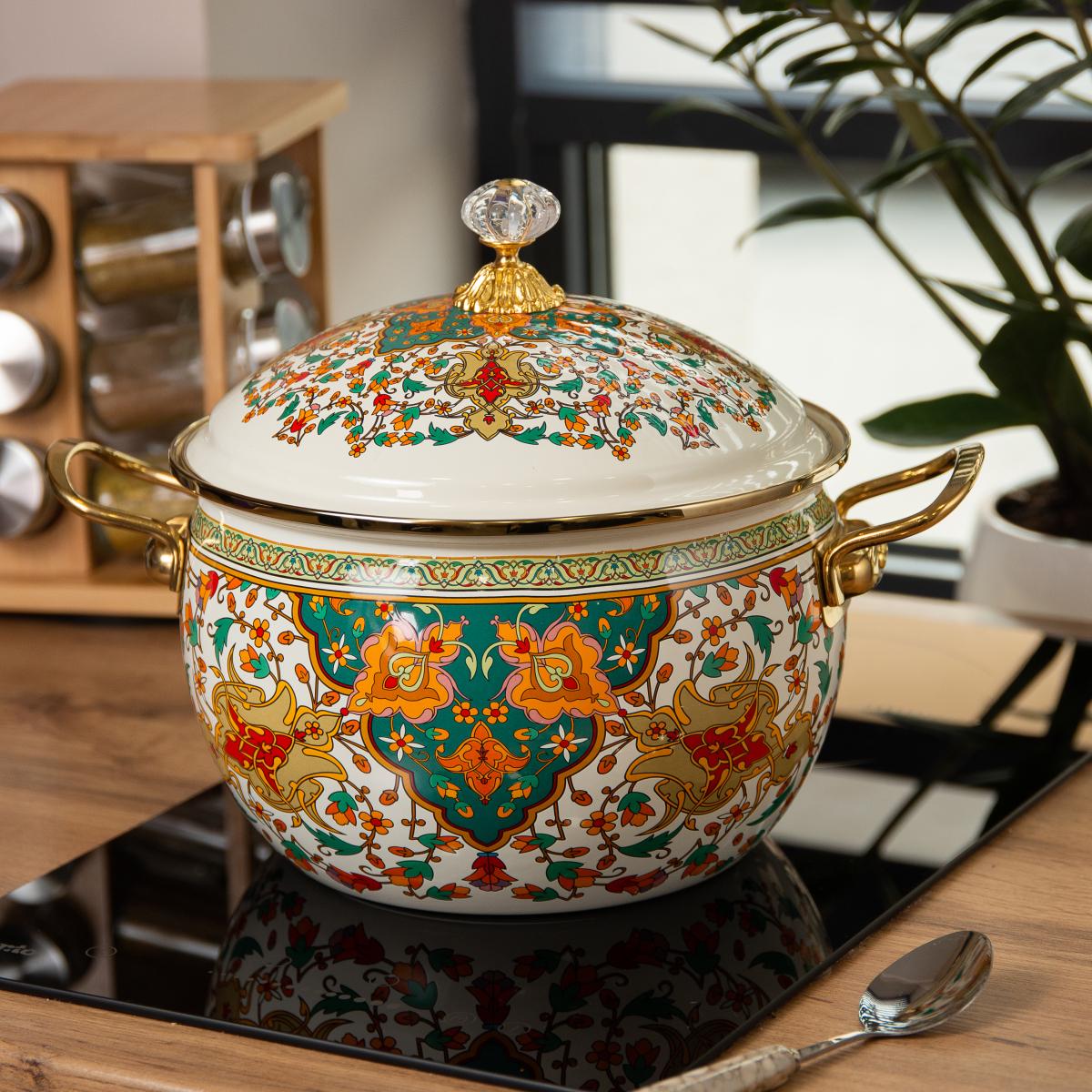 Каструля емальована у східному стилі 4 л - фото 1 Каструля емальована у східному стилі 4 л - фото 1