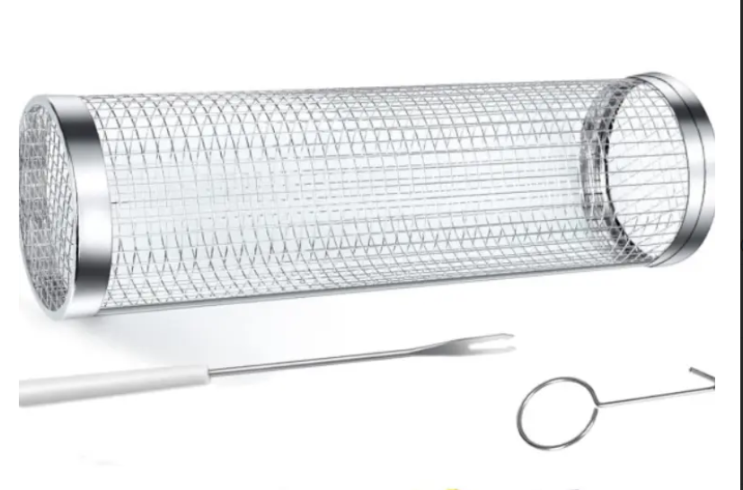 Решітка циліндрична для гриля та барбекю з нержавіючої сталі 30х9 см (1414)