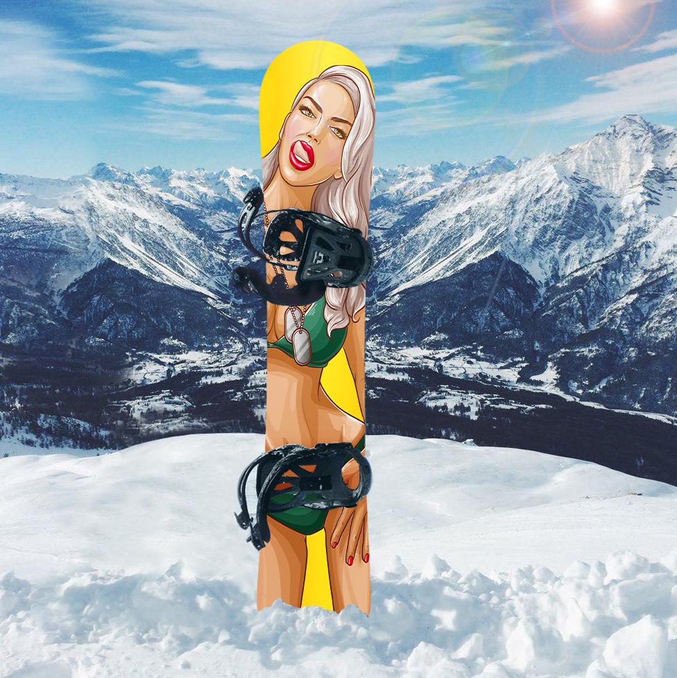 Наклейка на сноуборд Sexy girl (арт. bord_1350)